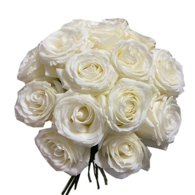 Buchet 15 trandafiri albi
